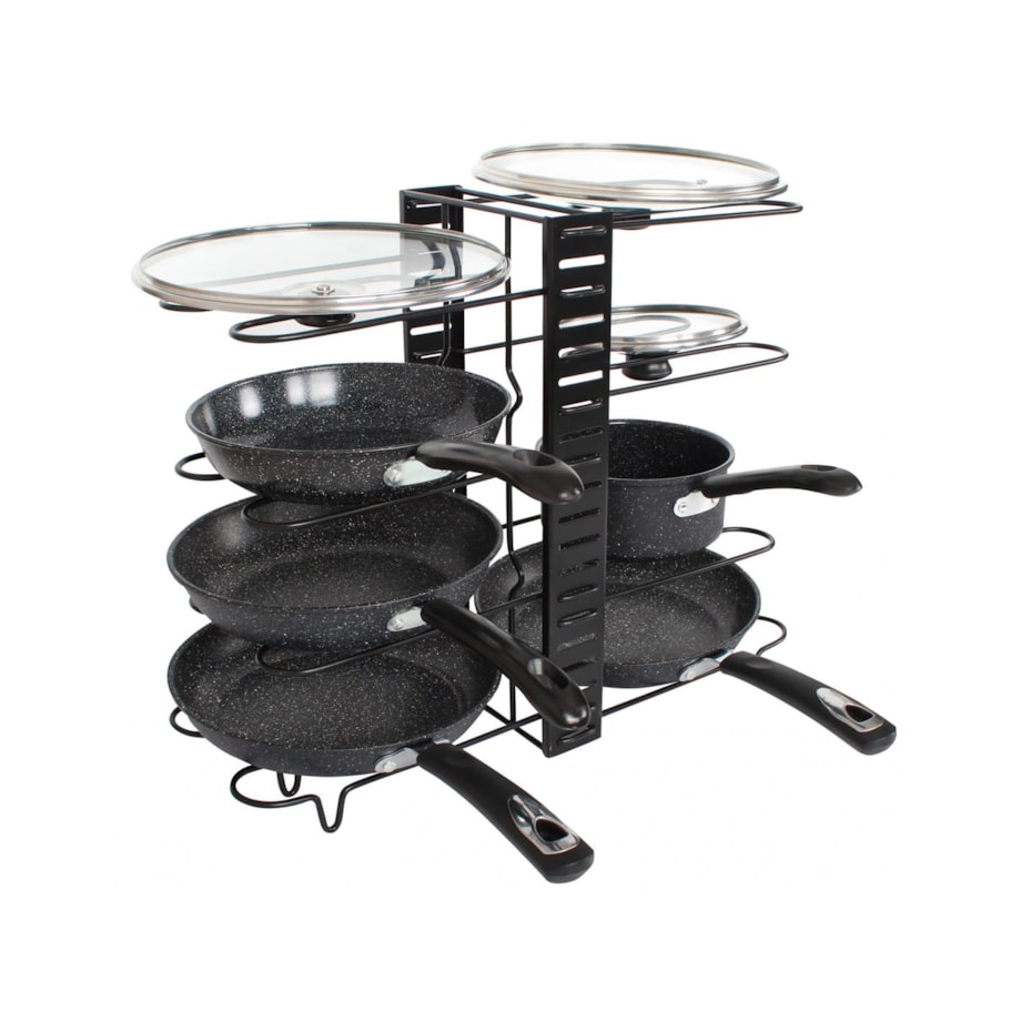 Stojak organizer na patelnie i pokrywki 8-poziomów KINGHOFF
