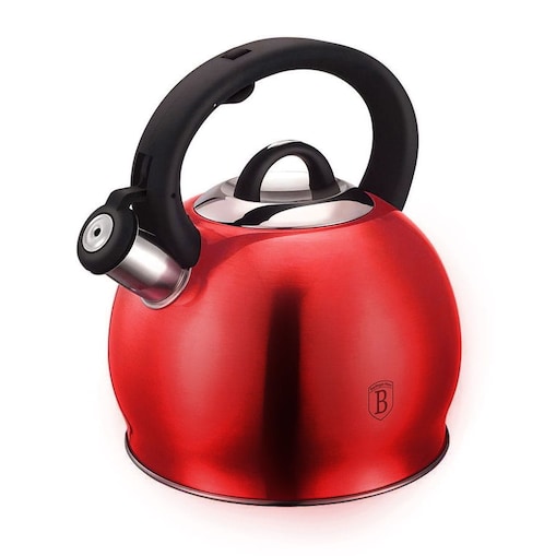 Czajnik stalowy z gwizdkiem 3.0L indukcja BERLINGER HAUS Burgundy