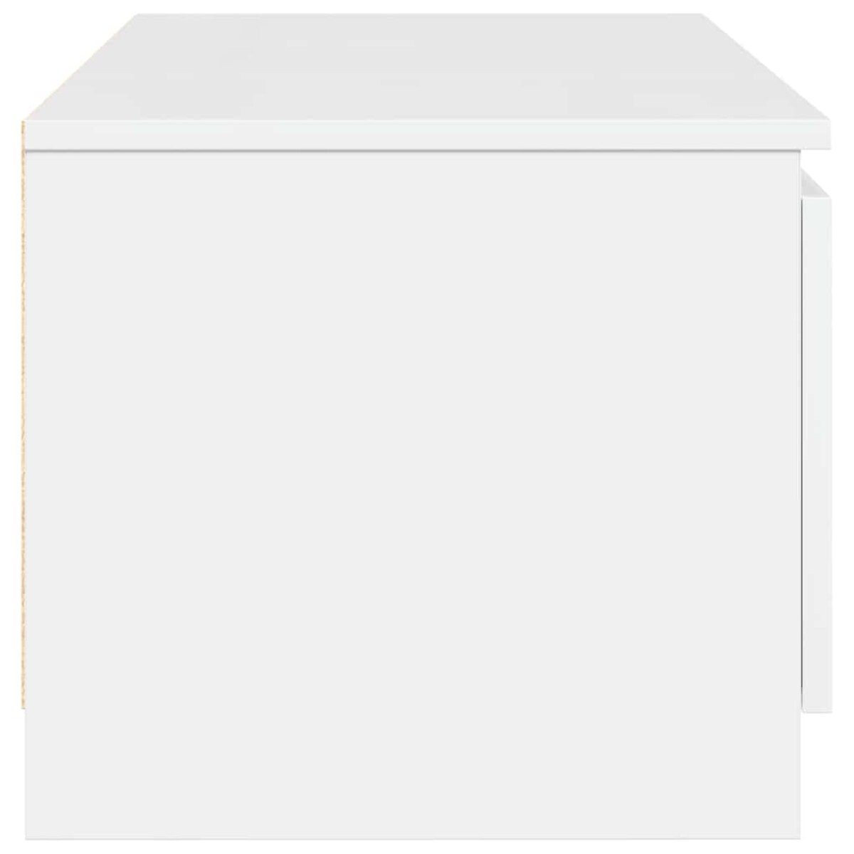 vidaXL Szafka pod TV, wysoki połysk, biała, 140x40x35,5 cm