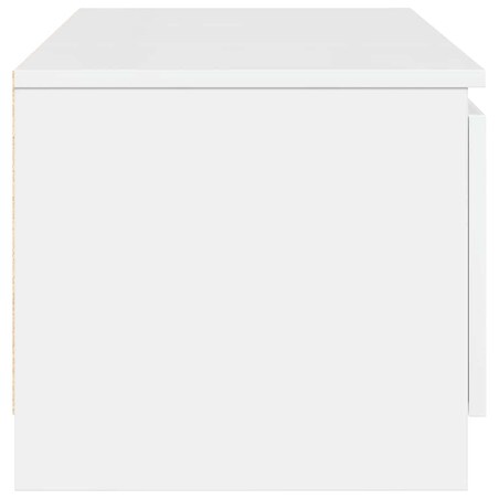 vidaXL Szafka pod TV, wysoki połysk, biała, 140x40x35,5 cm