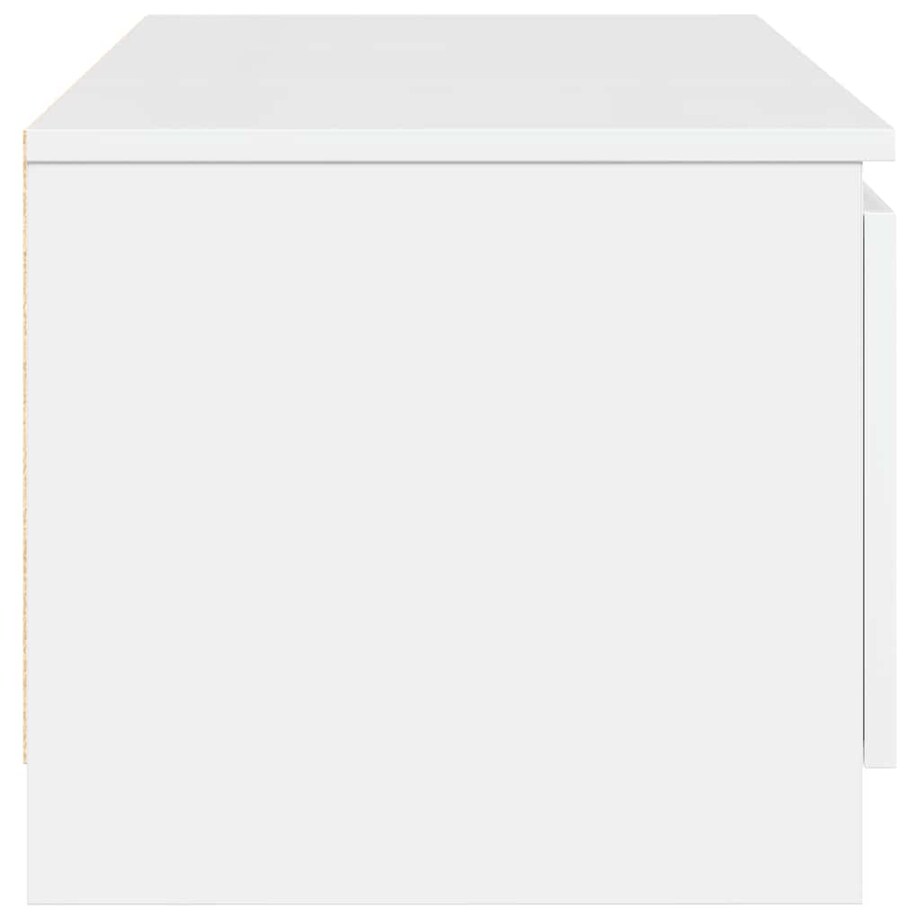 vidaXL Szafka pod TV, wysoki połysk, biała, 140x40x35,5 cm