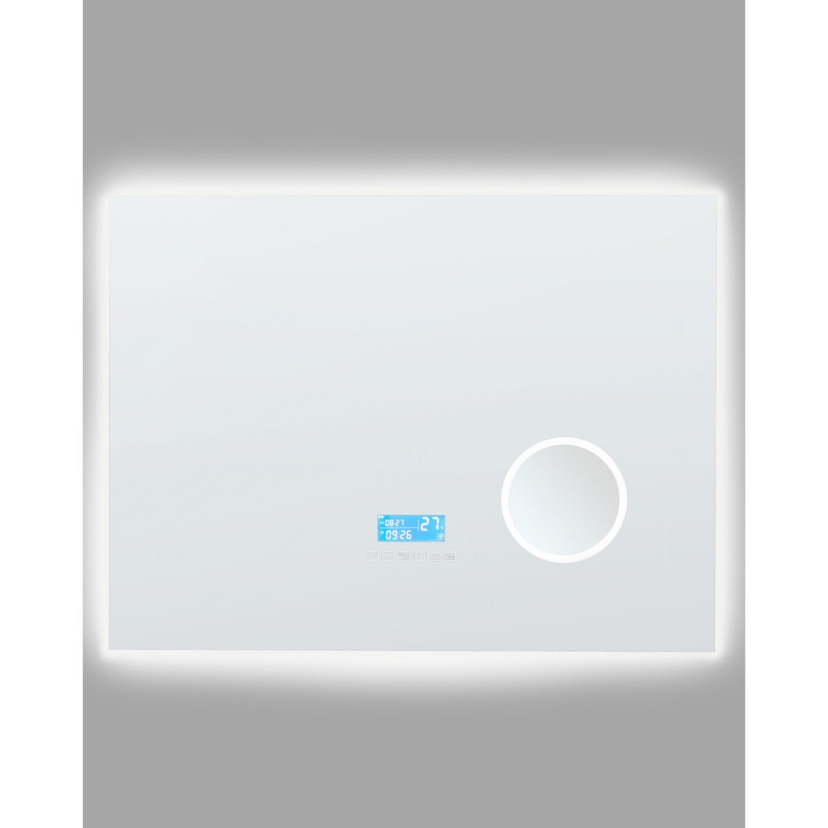 Lustro ścienne LED z głośnikiem Bluetooth 60 x 80 cm srebrne MONTARON