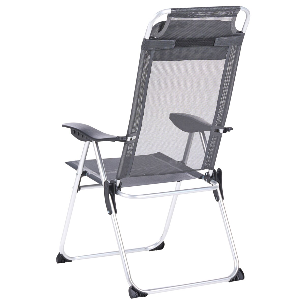 Zestaw 2 krzeseł ogrodowych ASINE Składane Metal Szary