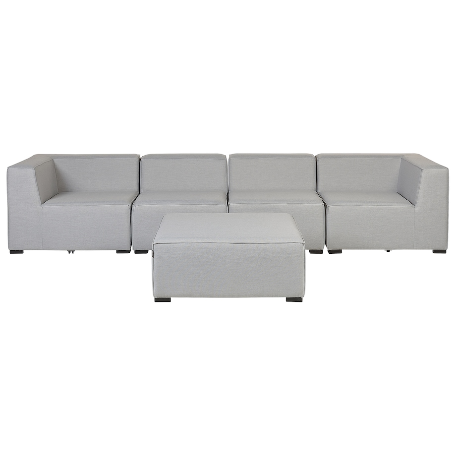 Sofa ogrodowa z otomaną dla 4 osób AREZZO Jasnoszary Modułowy
