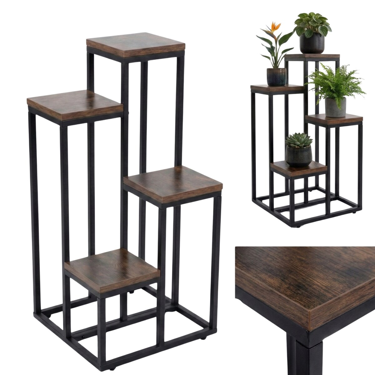 Kwietnik stojący wysoki BIOS na 4 kwiaty, 37 x 34 x 68 cm