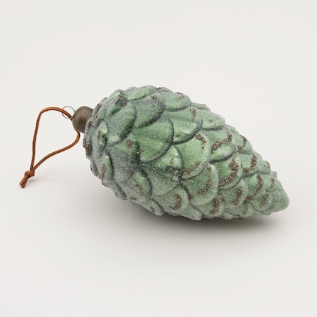 Bombka Frosted Pinecone 18 cm boże narodzenie, święta, świąteczne, zielony, 9x18 cm