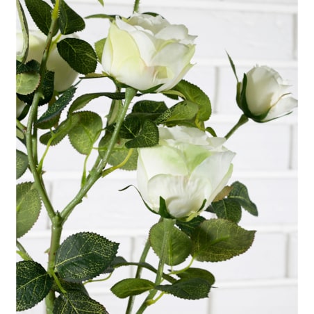 SZTUCZNE DZIKIE RÓŻE w doniczce białe