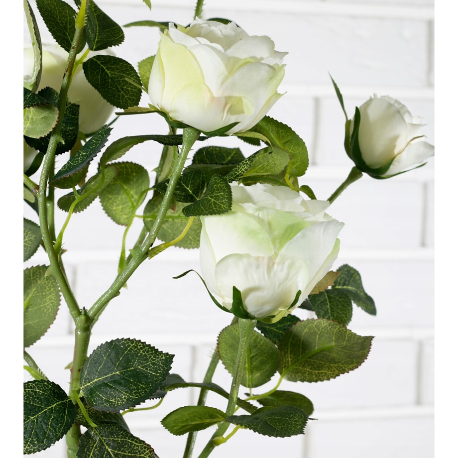 SZTUCZNE DZIKIE RÓŻE w doniczce białe