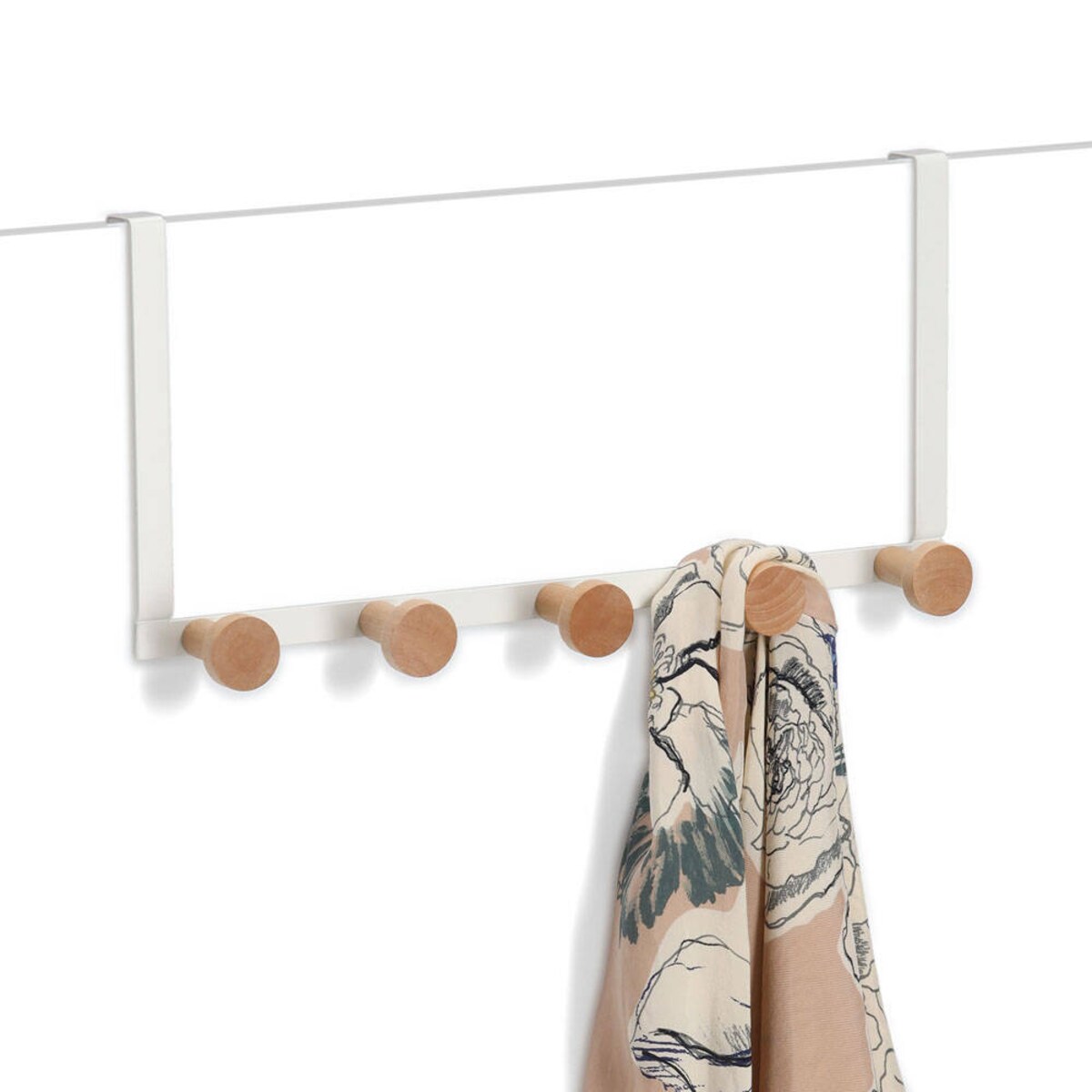 Metalowy wieszak na drzwi, 5 haczyków