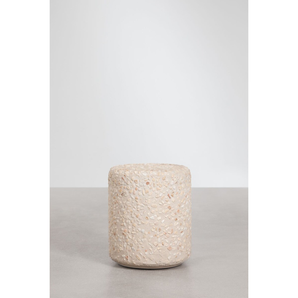 Stolik pomocniczy, boczny, Ø35 cm z betonu, Elyndra,