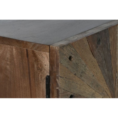 Komoda RTV z 3 drzwiczkami, metal, drewno 55x135x40 cm ROOTS