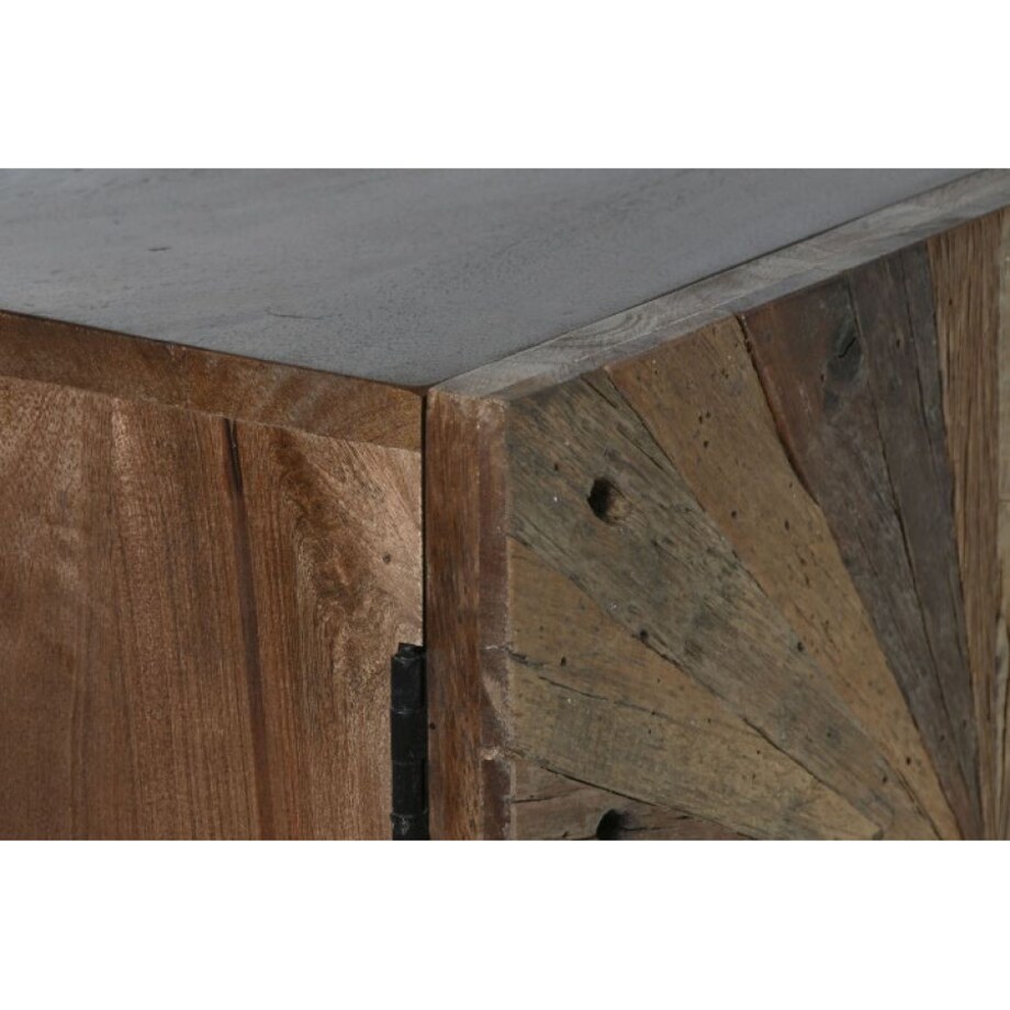 Komoda RTV z 3 drzwiczkami, metal, drewno 55x135x40 cm ROOTS