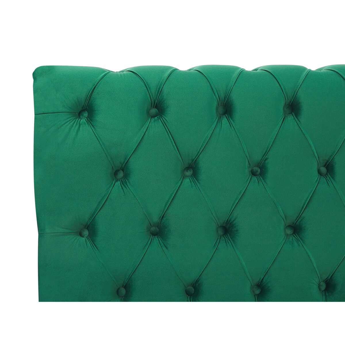 Łóżko welurowe 160 x 200 cm zielone AVALLON