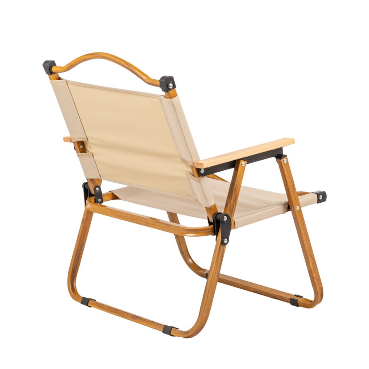 Krzesło kempingowe składany drevo 61cm stalowe, beżowe