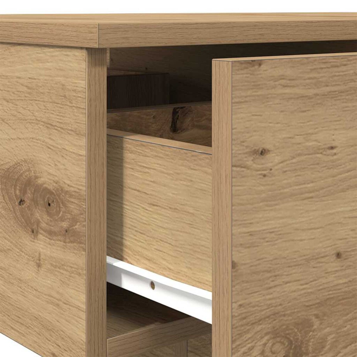 vidaXL Stolik kawowy, dąb artisan 90x60x31 cm, materiał drewnopochodny