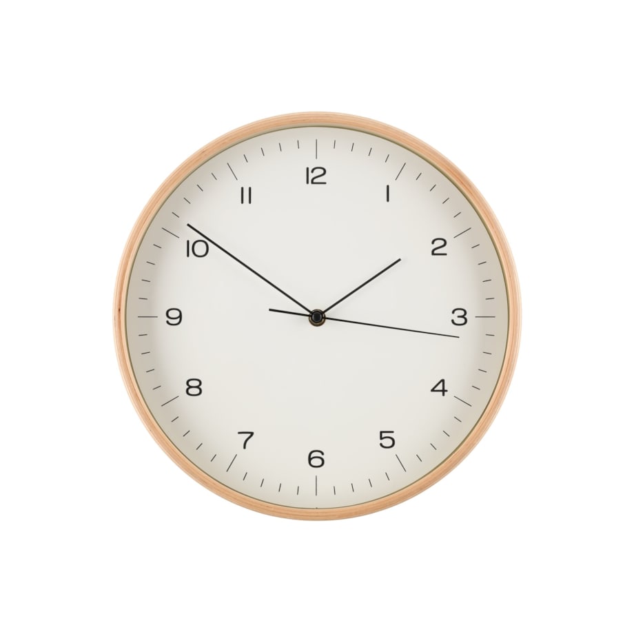 Zegar ścienny ze sklejki, Ø 31 cm