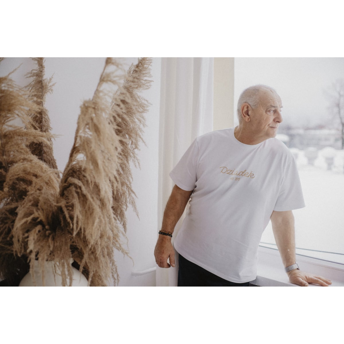 T-shirt biały męski - Dziadek - XXL/XXXL