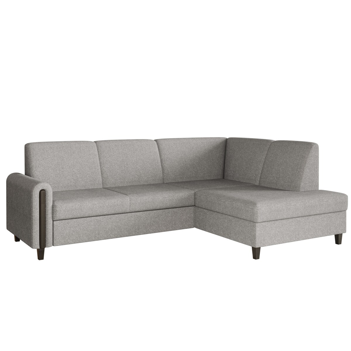 Rozkładany narożnik FLORA w tkannie bubble prawostronny- szary