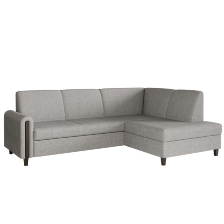 Rozkładany narożnik FLORA w tkannie bubble prawostronny- szary