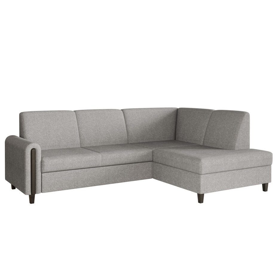 Rozkładany narożnik FLORA w tkannie bubble prawostronny- szary