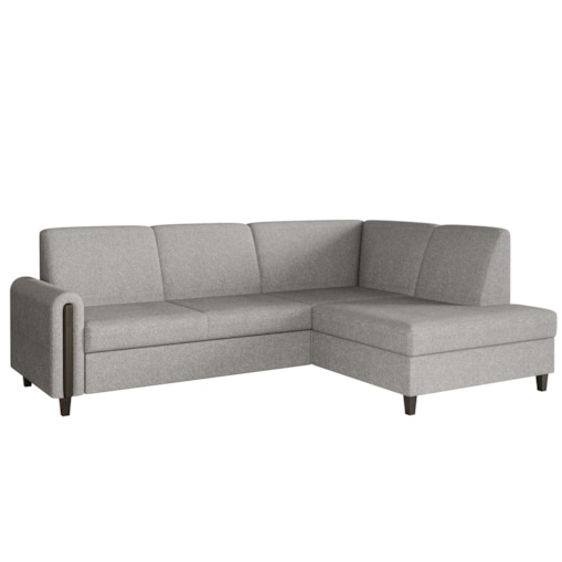 Rozkładany narożnik FLORA w tkannie bubble prawostronny- szary