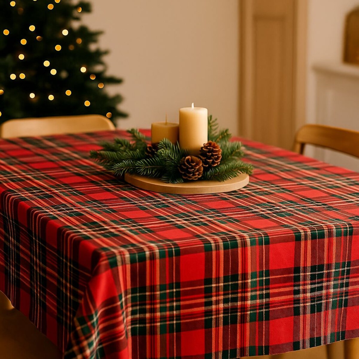 Obrus w szkocką kratę, 130 x 180 cm