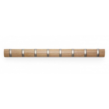 Listwa z 8 wieszakami beżowa Flip, 81 x 7 x 3 cm, Umbra