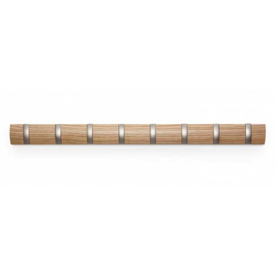 Listwa z 8 wieszakami beżowa Flip, 81 x 7 x 3 cm, Umbra