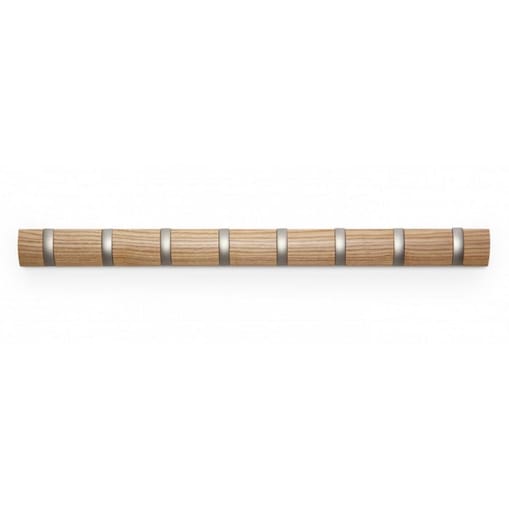 Listwa z 8 wieszakami beżowa Flip, 81 x 7 x 3 cm, Umbra