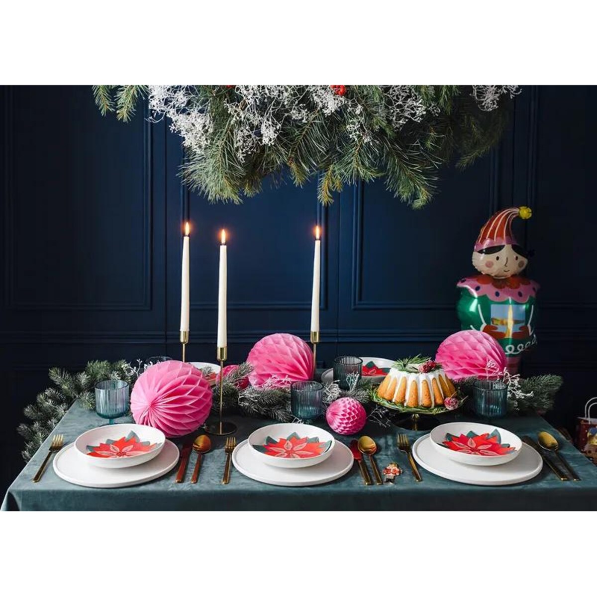 Świecznik, złoty, 22cm