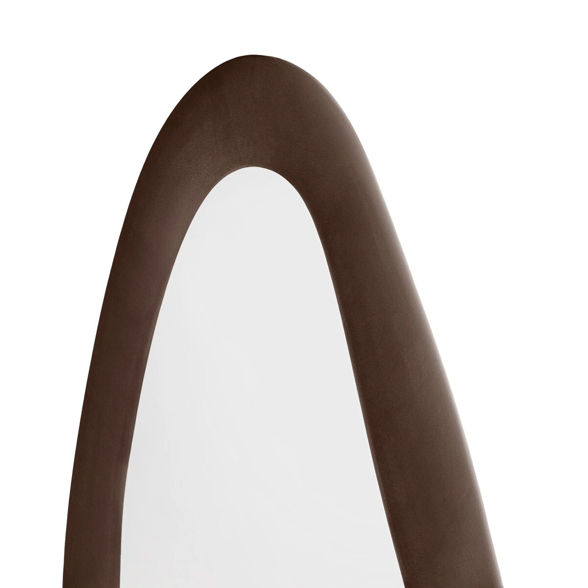 Lustro w nieregularnej ramie aksamitne brązowe 170x60 cm