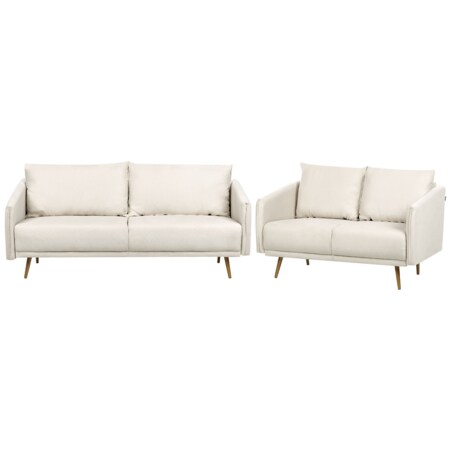 Komplet wypoczynkowy 5-osobowy beżowy MAURA