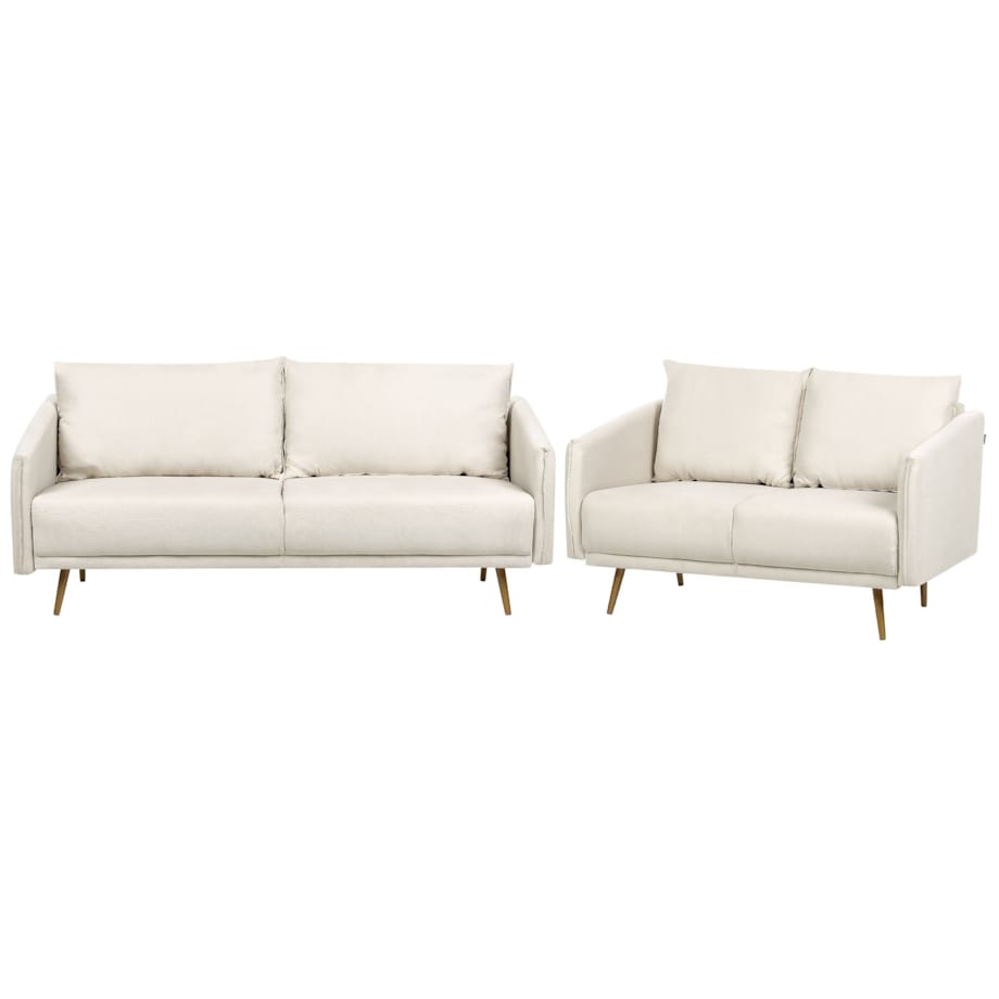 Komplet wypoczynkowy 5-osobowy beżowy MAURA