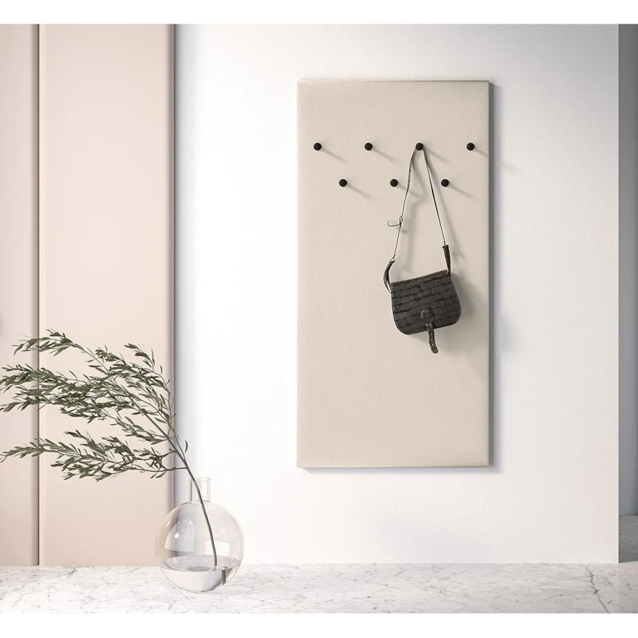 Wieszak tapicerowany ELLEN 7T kaszmir/czarny