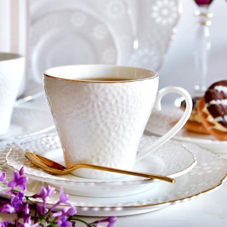 VILLA ITALIA Zestaw kawowy na 6 osób porcelanowy LORETTA