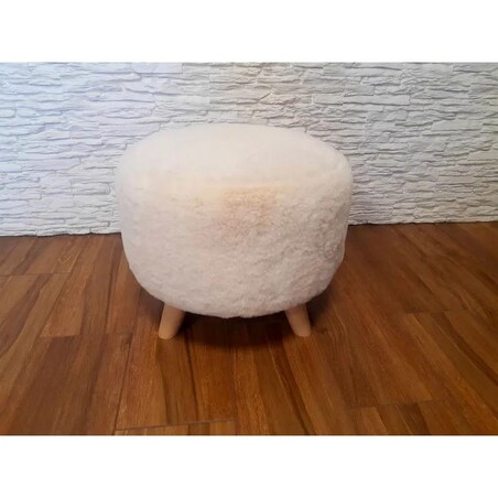 Pufa POLA BUNNY 02 kremowa/buk