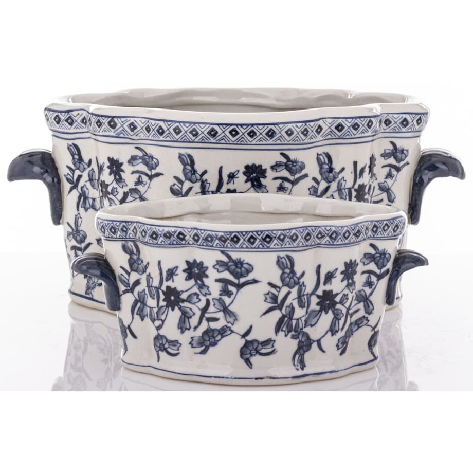 Osłonka 2 szt. ceramiczna 14,5x32x22 i 9,5x21x14 cm GHARA-VI podłużne