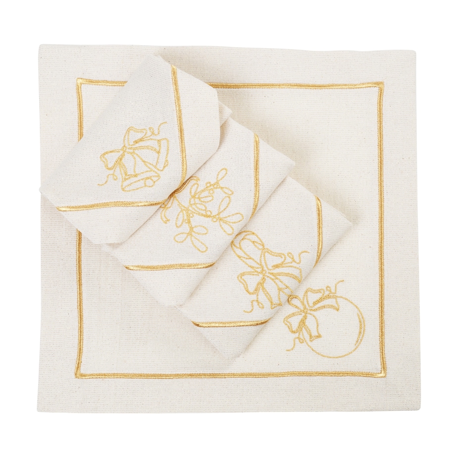Serwetki Mistletoe Goldenline - 6 sztuk