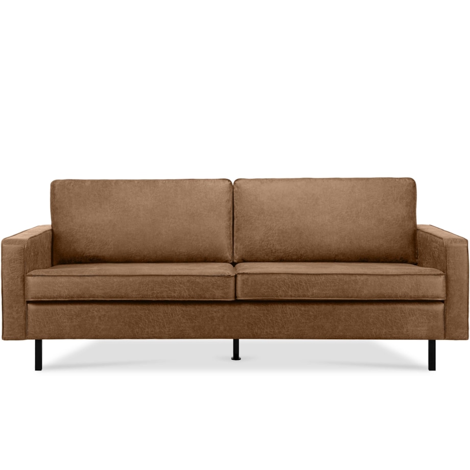 KONSIMO INVIA Sofa w stylu loftowym 3-osobowa kolor brązowy