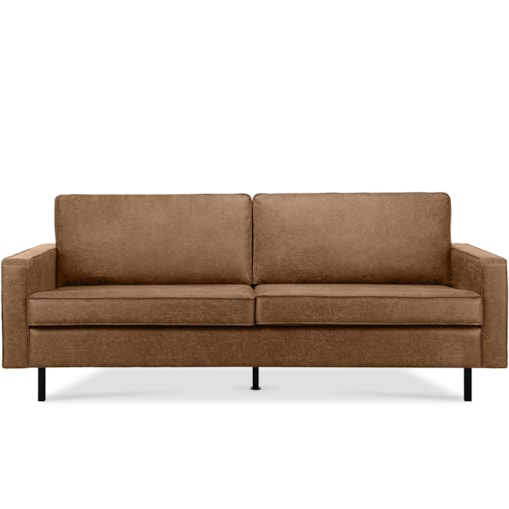 KONSIMO INVIA Sofa w stylu loftowym 3-osobowa kolor brązowy