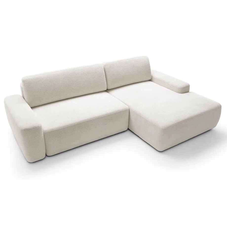 Narożnik z funkcją spania BELLA śmietankowy prawy/lewy