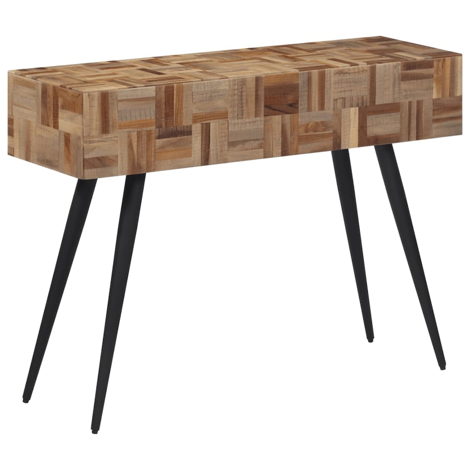 vidaXL Stolik konsolowy, 110x34x80 cm, drewno tekowe z odzysku