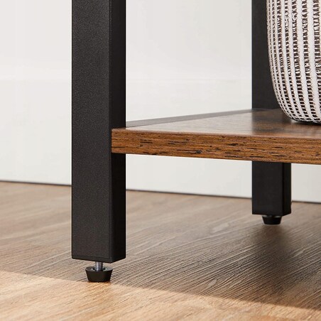 Regał Półka Na Książki 66X30X186 Cm Rustykalny Brąz (Vintage), Czarny