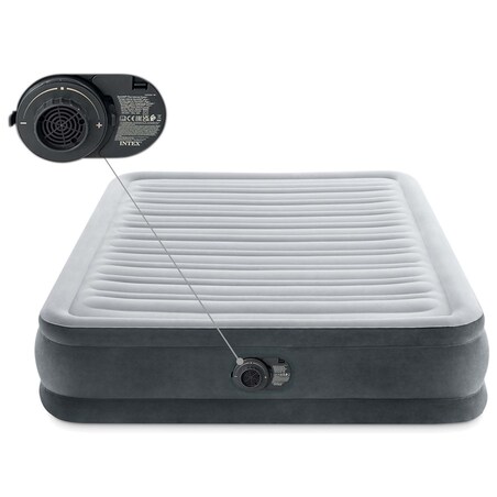 Materac dmuchany welur duży wbudowana pompka Intex 67768ND