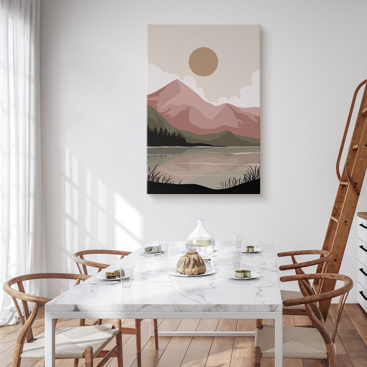 Obraz Górski Akwarelowy Krajobraz 30x40cm