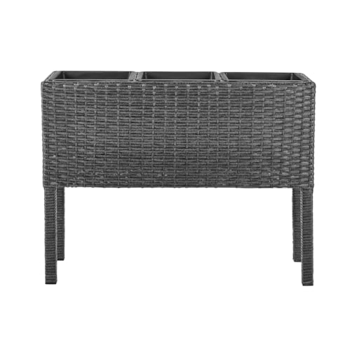 Donica kwietnik z technorattanu czarna CARAGANA