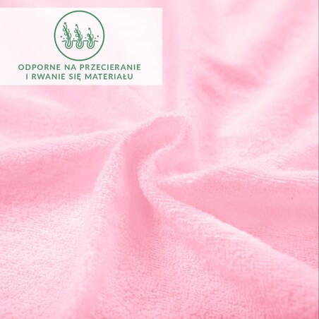 Prześcieradło frotte z gumką 200x220 kolor jasny róż