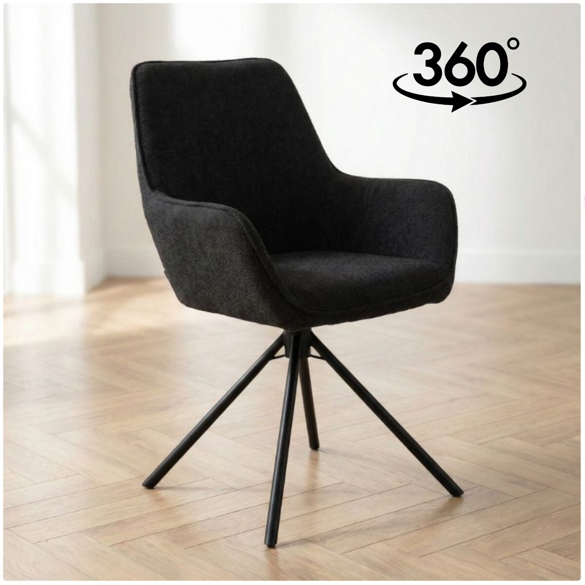 Krzesło tapicerowane nowoczesne wygodne grafitowe pikowane do jadalni salonu