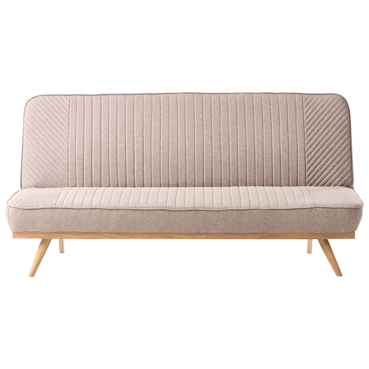 Sofa rozkładana dla 2 osób KALFAFEL Jasnobrązowy