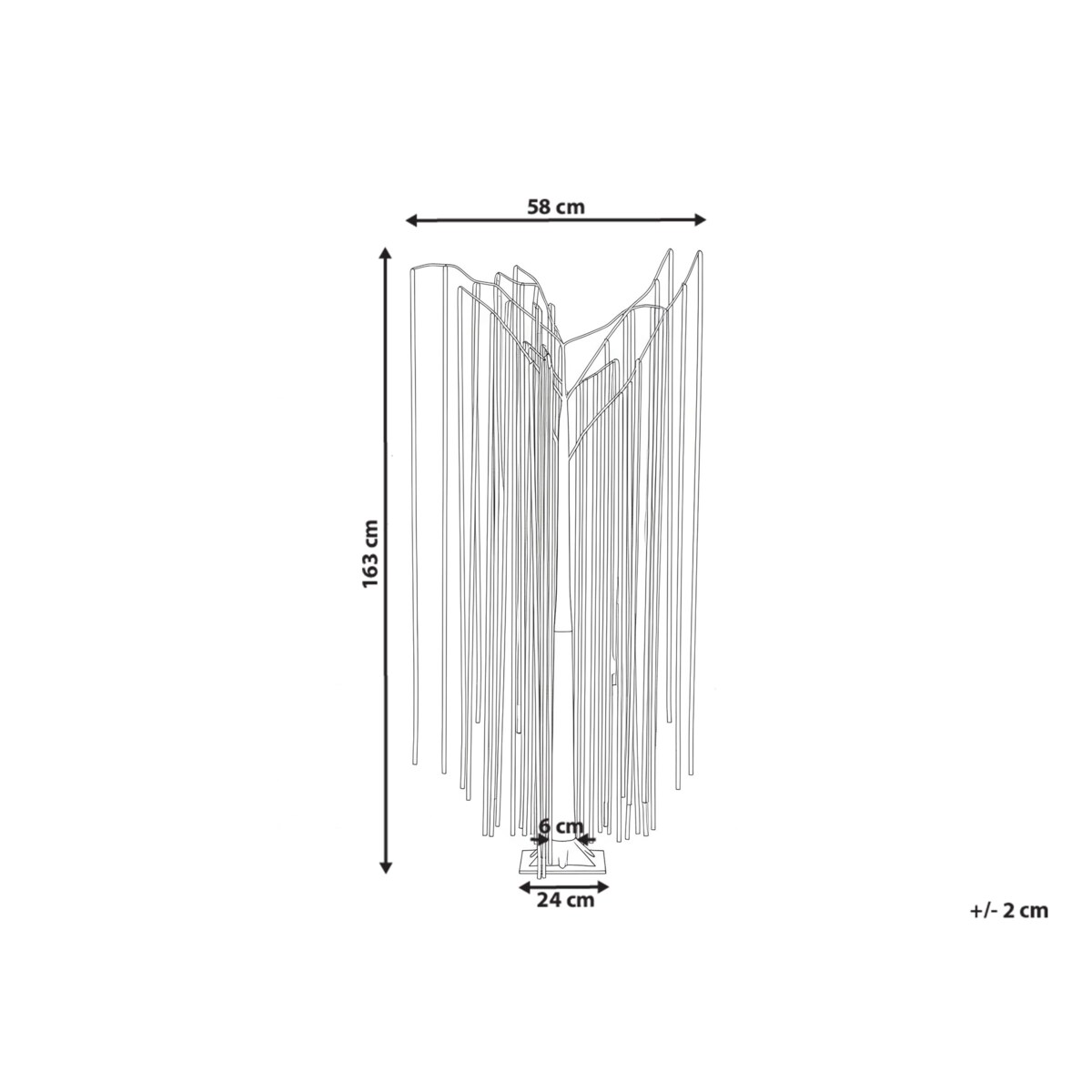 Dekoracja ogrodowa LED BOREN Drzewko 163 cm Kolorowy